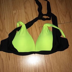 Neon yellow/green padded bathing suit top
